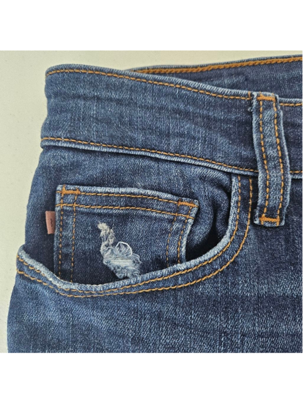 Judy Blue Blue Skinny Fit Capri Jeans 30 Dark Wash Stretchy - Picture 10 of 15